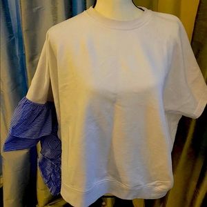 MSGM white asymmetrical sweatshirt size L